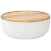 Салатник с крышкой из каучукового дерева Soft Ripples, Dual Glazing, ?22 см, Liberty Jones