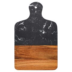 Доска сервировочная Marm, 21,5х33,5 см, черный мрамор/акация, Liberty Jones