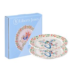 Набор тарелок Love Birds из коллекции Birds of Paradise в подарочной упаковке, 18 см, 2 шт., Liberty Jones