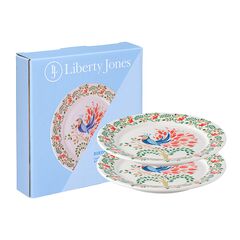 Набор тарелок Fantail Bird из коллекции Birds of Paradise в подарочной упаковке, 18 см, 2 шт., Liberty Jones