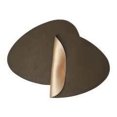 Салфетка сервировочная Drop, 33х41 см, коричневая/золотистый металлик, Liberty Jones