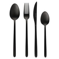 Набор столовых приборов Pure, черные матовые, 16 пред., Liberty Jones