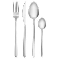 Набор столовых приборов Pure, серебристые матовые, 24 пред., Liberty Jones