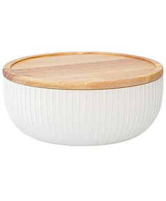 Салатник с крышкой из каучукового дерева Soft Ripples, Dual Glazing, ?22 см, Liberty Jones