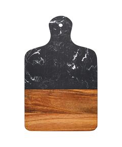 Доска сервировочная Marm, 21,5х33,5 см, черный мрамор/акация, Liberty Jones