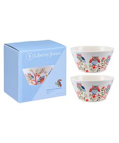 Набор чаш Owl из коллекции Birds of Paradise в подарочной упаковке, 450 мл, 2 шт., Liberty Jones
