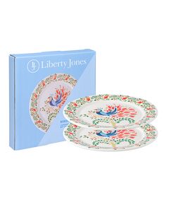 Набор тарелок Fantail Bird из коллекции Birds of Paradise в подарочной упаковке, 21 см, 2 шт., Liberty Jones