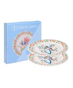 Набор тарелок Love Birds из коллекции Birds of Paradise в подарочной упаковке, 21 см, 2 шт., Liberty Jones