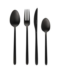 Набор столовых приборов Pure, черные матовые, 16 пред., Liberty Jones