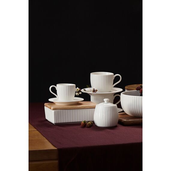 Набор чашек с блюдцами Soft Ripples, Dual Glazing, 125 мл, 2 шт., Liberty Jones, изображение 2