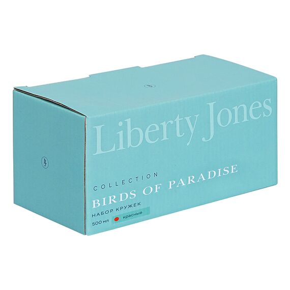 Набор кружек Birds of Paradise, 500 мл, красные, 2 шт., Liberty Jones, изображение 8