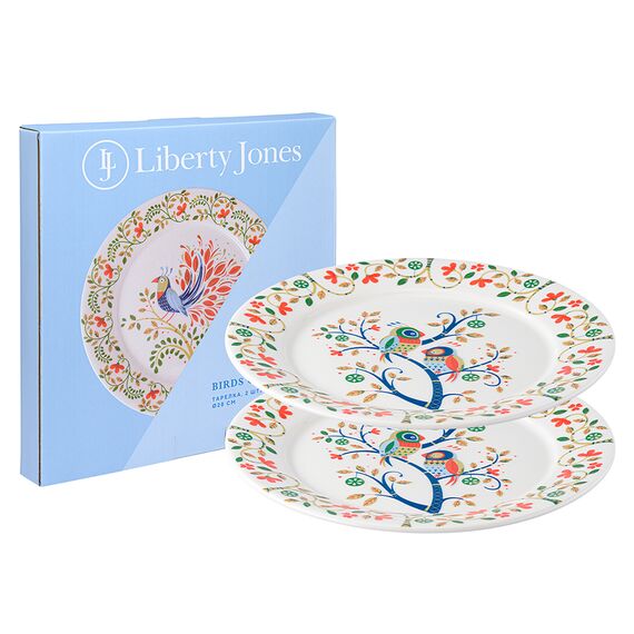 Набор тарелок Love Birds из коллекции Birds of Paradise в подарочной упаковке, 28 см, 2 шт., Liberty Jones