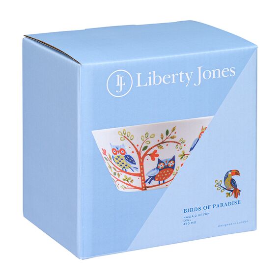 Набор чаш Owl из коллекции Birds of Paradise в подарочной упаковке, 450 мл, 2 шт., Liberty Jones, изображение 9