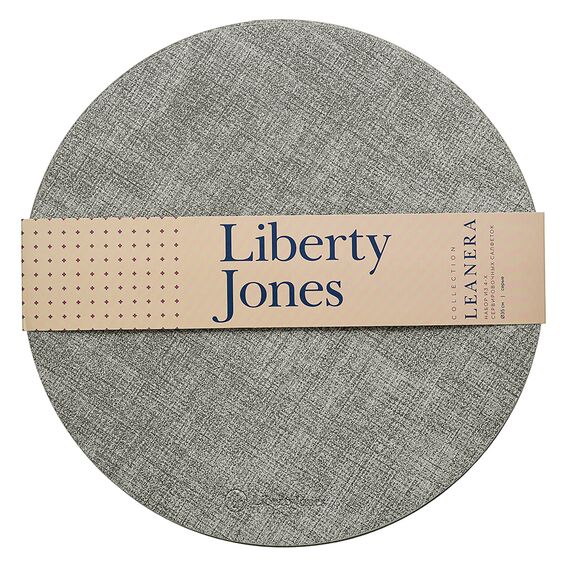 Набор из 4-х сервировочных салфеток Leanera, 35 см, серые, Liberty Jones, изображение 4