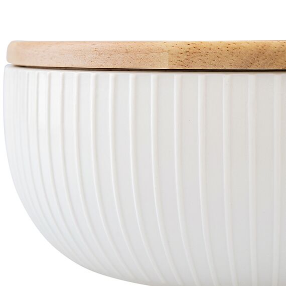 Салатник с крышкой из каучукового дерева Soft Ripples, Dual Glazing, ?22 см, Liberty Jones, изображение 7