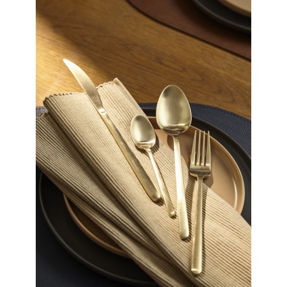 Набор столовых приборов Pure, золотистые матовые, 24 пред., Liberty Jones, изображение 3