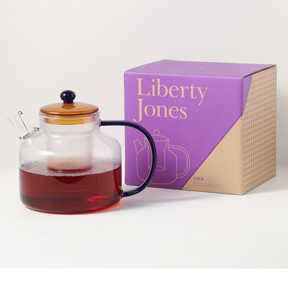 Чайник заварочный Orb, 1,2 л, синий/янтарный, Liberty Jones, изображение 2