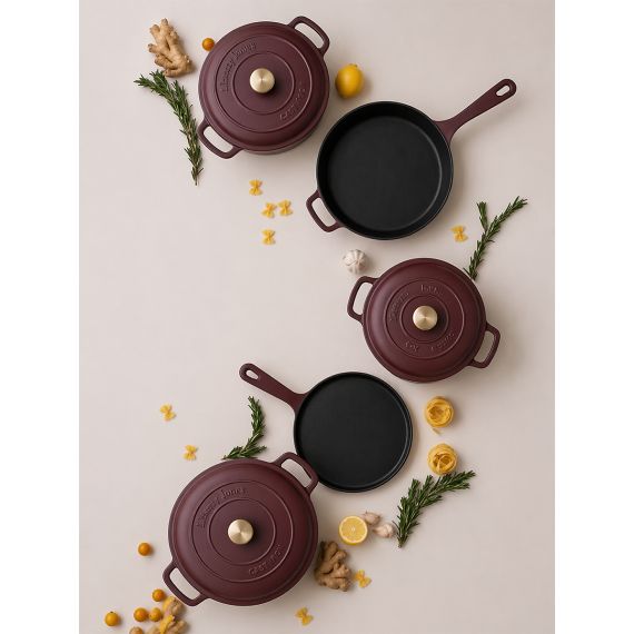 Кастрюля с крышкой из коллекции 'Шеффилд', 26 см, бургунди, Liberty Jones, изображение 2