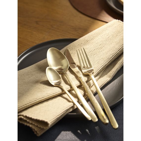 Набор столовых приборов Pure, золотистые матовые, 24 пред., Liberty Jones, изображение 4