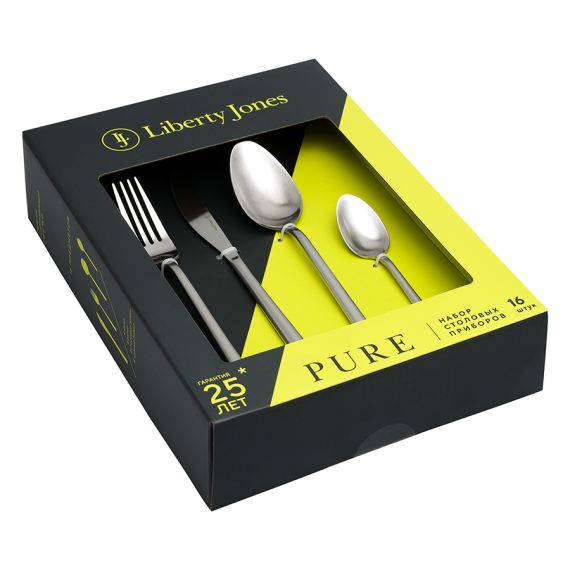 Набор столовых приборов Pure, серебристые матовые, 16 пред., Liberty Jones, изображение 6