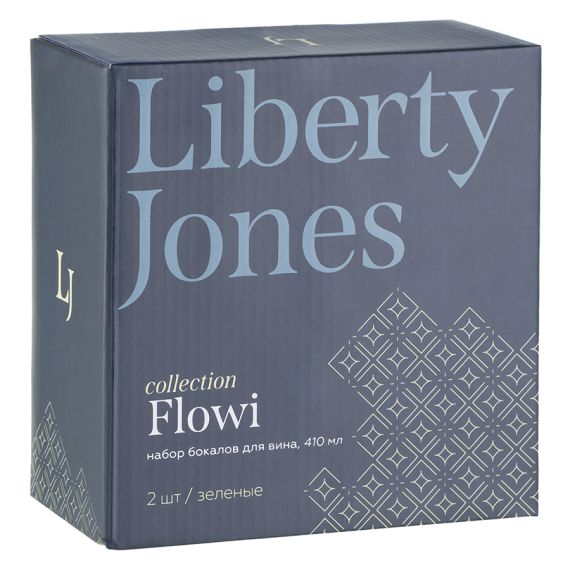 Набор бокалов для вина Flowi, 410 мл, зеленые, 2 шт., Liberty Jones, изображение 8
